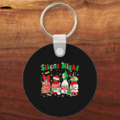 Funny Santa Profol Silent Night Icu Nurses Merry C Sleutelhanger (Voorkant)