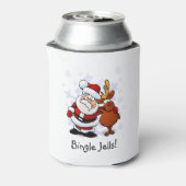 Funny Santa & Rudolph Holiday Koelbox Blikjeskoeler (Blikje Achterkant)