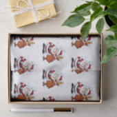 Funny Santa & Rudolph Holiday Tissue Paper Tissuepapier (Geschenk)