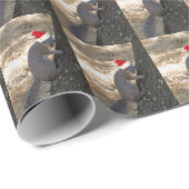 Funny Santa Squirrel Wrapping Paper Cadeaupapier (Rol Hoek)