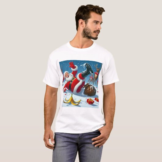 Funny Santa T-shirt (Voorkant volledig)