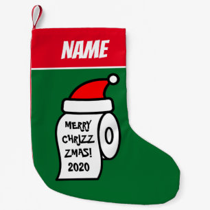 Funny santa toiletpapier rolquarantaine 2022 kleine kerstsok