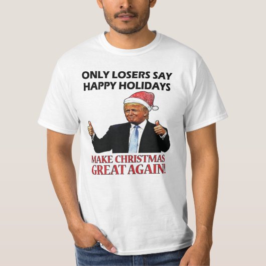 Funny Santa Trump Kerstmis T-shirt (Voorkant)