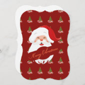 Funny Santa - Uitnodiging voor kerstfeestdagen (Voorkant / Achterkant)