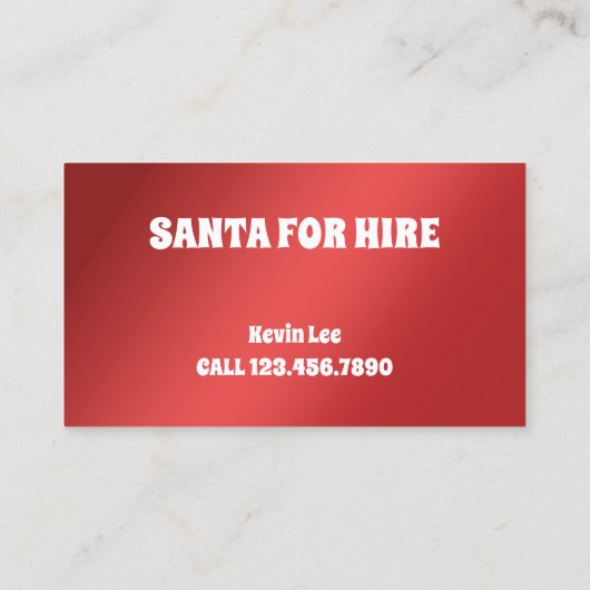 Funny Santa Visitekaartje (Achterkant)