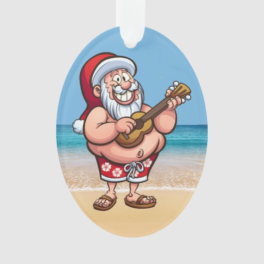 Funny Santa - Zie achteraan - Ornament (voorkant)