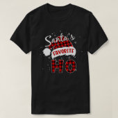 Funny Santa's favoriete ho-kerstcadeau Buffalo T-shirt (Design voorkant)