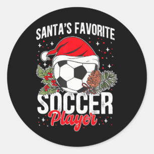 Funny Santa's favoriete kerstman voor voetzoekers Ronde Sticker