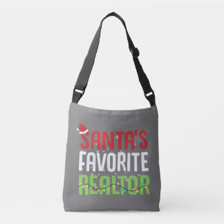 Funny Santa's favoriete Realtor Estate Agent Xmas Crossbody Tas