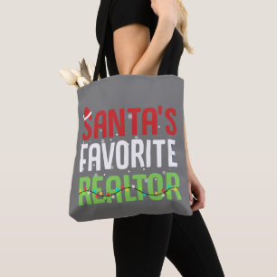 Funny Santa's favoriete Realtor Estate Agent Xmas Draagtas