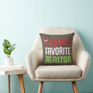 Funny Santa's favoriete Realtor Estate Agent Xmas Kussen