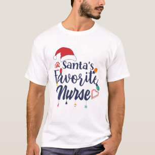 Funny Santa's favoriete zuster-kerstwedstrijd T-shirt
