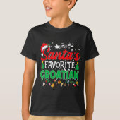 Funny Santas Favorite Croatian Christmas Santa T-shirt (Voorkant)