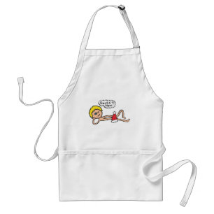 Funny Santa's Here Xmas Humor Standaard Schort