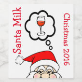 Funny Santas Lait Vin Étiquette (Étiquettes simples)