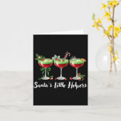 Funny Santa's Little Helpers Tail Humor Holiday Xm Kaart (Gele Bloem)