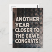 Funny Sarcasm Carte d'anniversaire plus près de la (Devant / Derrière)