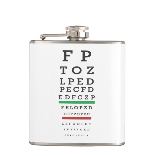Funny Sarcasm Eye Exam Heupfles (Voorkant)