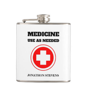 Funny Sarcasm Red Cross Medicine Quote Heupfles
