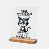 Funny sarcasme café chat mot art (Angle)