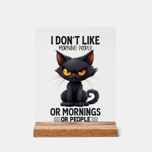 Funny sarcasme chat matin mot art (Recto)