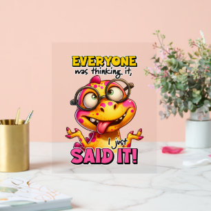 Funny sarcasme word art acryl bord