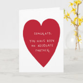 Funny Sarcastic Big Red Heart Carte de voeux (Fleur jaune)