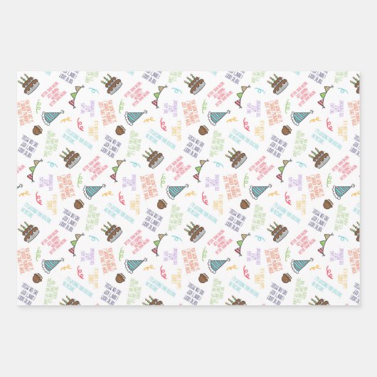 Funny Sarcastic Birthday Gift Wrap Inpakpapier Vel (Voorkant)