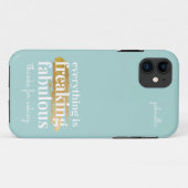 Funny Sarcastic Blauwgroen Freaking Fabulous Gezeg Case-Mate iPhone Case (Achterkant (horizontaal))