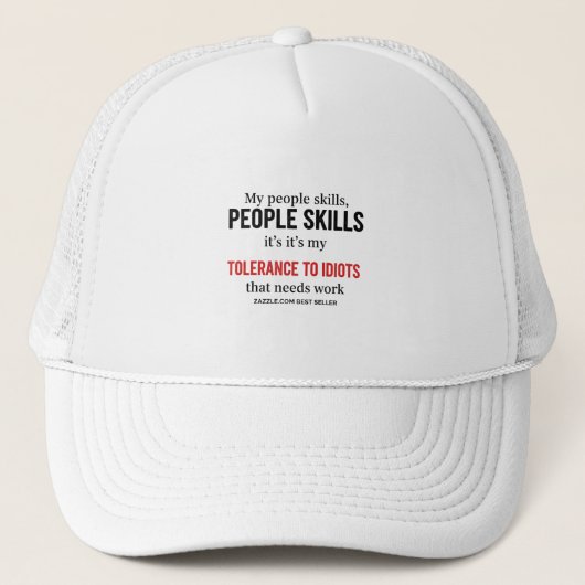 Funny Sarcastic cap: My Tolerance to Idiots Ne Trucker Pet (Voorkant)