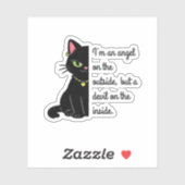 funny sarcastic cat stickers (Feuille)