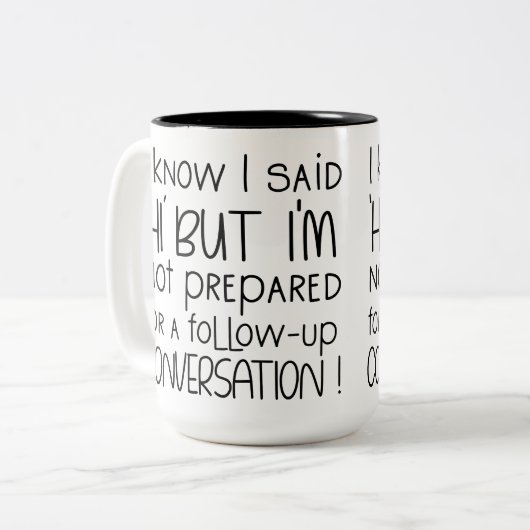 Funny Sarcastic Coffee Two-Tone Coffee Mok (Voorkant links)