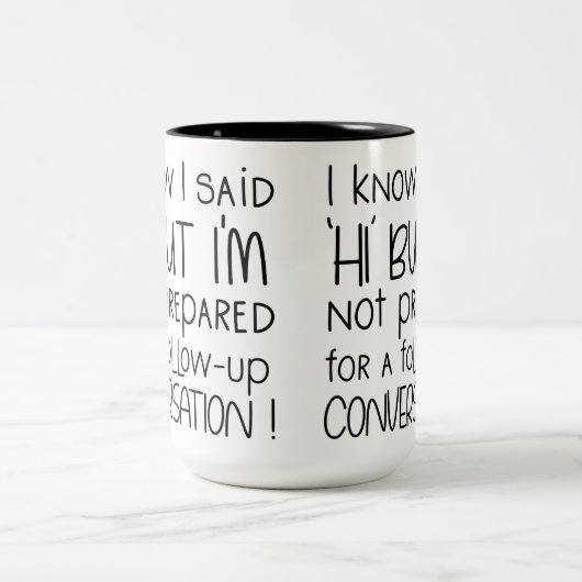 Funny Sarcastic Coffee Two-Tone Coffee Mok (Center)