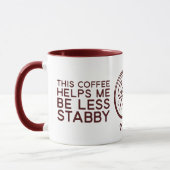 Funny Sarcastic, deze koffie helpt me minder te st Mok (Links)