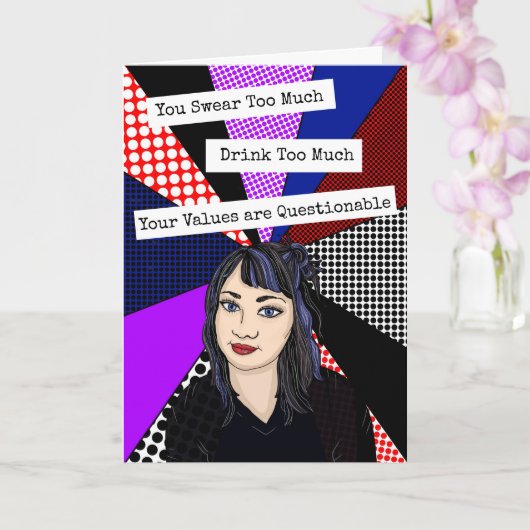 Funny Sarcastic Friendship Kaart (Orchidee)