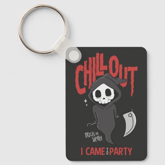 Funny Sarcastic Grim Reaper Halloween Party Sleutelhanger (Voorkant)