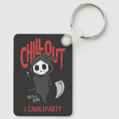 Funny Sarcastic Grim Reaper Halloween Party Sleutelhanger (Achterkant)