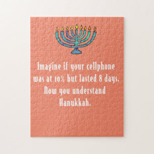 Funny Sarcastic Hanukkah Chanukah Cellphone Quote Legpuzzel
