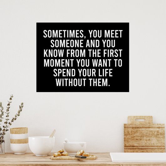 Funny Sarcastic Introvert Humor Gezegde Poster (Keuken)