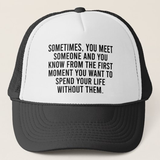 Funny Sarcastic Introvert Humor Gezegde Trucker Pet (Voorkant)