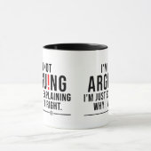 Funny Sarcastic Quote Minimalist Coffee Mug - "I'm (Centre)
