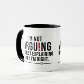 Funny Sarcastic Quote Minimalist Coffee Mug - "I'm (Devant gauche)