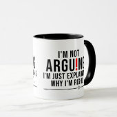 Funny Sarcastic Quote Minimalist Coffee Mug - "I'm (Devant droit)