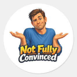 Funny Sarcastic Reaction Artwork – Expressive Styl Ronde Sticker