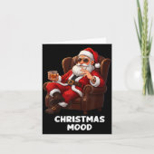 Funny Sarcastic Santa Smoking And Drinking “christ Kaart (Voorkant)