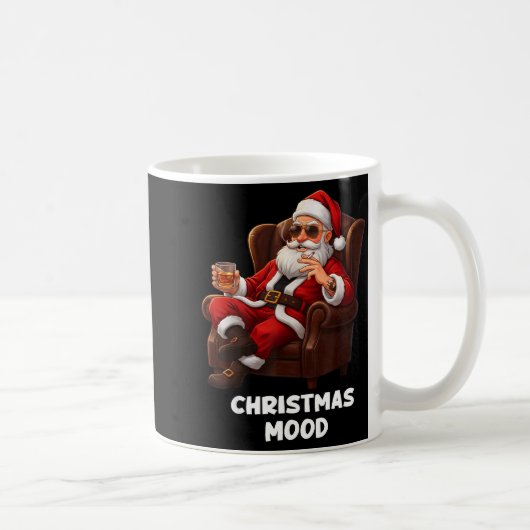 Funny Sarcastic Santa Smoking And Drinking “christ Koffiemok (Rechts)