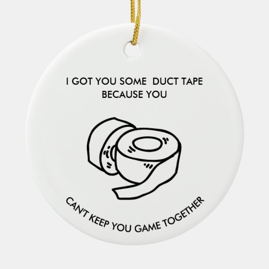 Funny Sarcastic Sports Ornament Gag Gift Decor  (Voorkant)