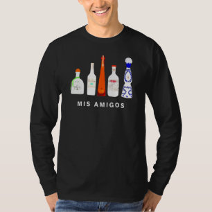 Funny Sarcastic Trendy Women Mannen Mis Amigos Teq T-shirt