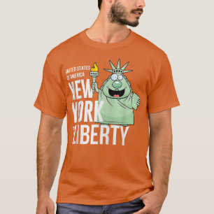 Funny Sarcastic USA New York beeld van de vrije au T-shirt