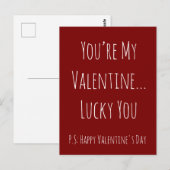 Funny Sarcastic Valentine’s – Custom Text Briefkaart (Voorkant / Achterkant)